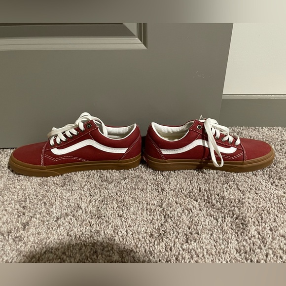 Burgundy Women’s Vans - Picture 2 of 6